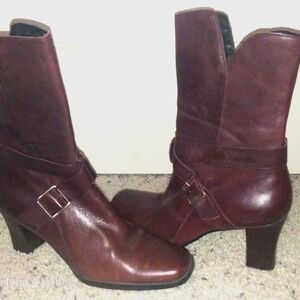 ★ Harley-Davidson Mid-calf Heeled Leather Boots - Exc. Cond.•sz.9.5• Like New! ★